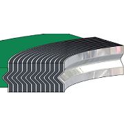 Basic type R spiral wound gasket without inner or outer ring for tongue and groove flanges