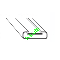 Style KXT 900 Double Jacketed Gasket cross section with complete metal enclosure