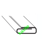 Style KXT 940 Overlap Single Jacket Gasket cross section with one-piece metal jacket