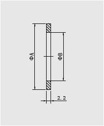 Silver Plated OFHC Copper Gasket for CF Flanges — technical drawing