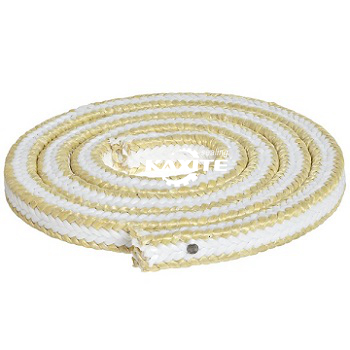 White PTFE packing with aramid corners braided construction